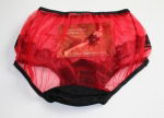 Erotisches Rotes Nylonh�schen Retro Style Small