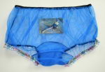 Retro Style Sexy Blaues Nylon H�schen Large
