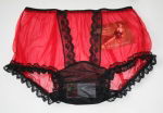 Heisses Rotes Pin Up Nylonh�schen 3XL
