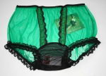 Pin Up Style Nylonh�schen Gr�n-Schwarz