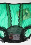 Pin Up Style Nylonh�schen Gr�n-Schwarz