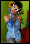 Tragebeispiel f�r Blaue Struempfe