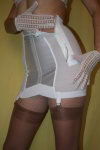 Wei�er Strumpfg�rtel Girdle mit 4 Strapshaltern