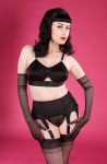 Sexy schwarzer Strumpfg�rtel mit 8 Haltern