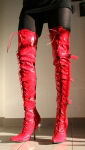 Sexy Overknee High Heels Rot Fetisch Gr.41
