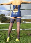 Nappa Lederkleid Gothic Domina Sexy Blau