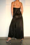 Vanity Fair Schwarzes Nostaligisches Nylon Negligee Gr. 38