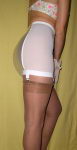 Wei�er Strumpfg�rtel Girdle mit 4 Strapshaltern