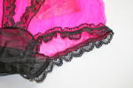 50/60er PIN UP Nylon Panty Hot Pink/Schwarz