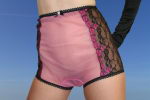Vintage Retro Style Nylon H�schen Pink XL