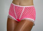 50/60er Nylon PIN UP Panty 100% Nylon Pink Small