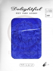 Blaue Strapsstr�mpfe mit Spitzenborte zum anstrapsen