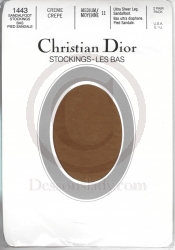 2 Paar Christian Dior 1443 Str�mpfe Creme Gr.11
