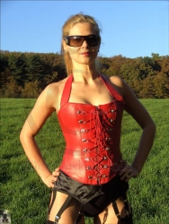 Echt Leder Corsage Schn�r Korsett