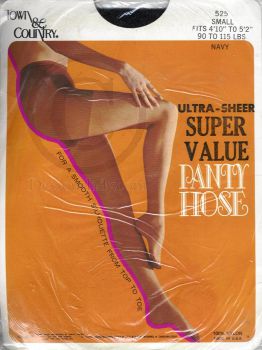 Town und Country alte US Nylon Strumpfhose S