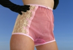 Vintage Retro Style Nylon H�schen Hot Pink XL