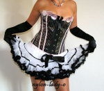 Rockabilly Sexy Petticoat in Weiss-Schwarz