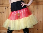 Flirty Petticoat Black-Red-Yellow Size S to L