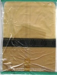 Vintage goldfarbene US Nylonstr�mpfe mit schwarzem Streifen